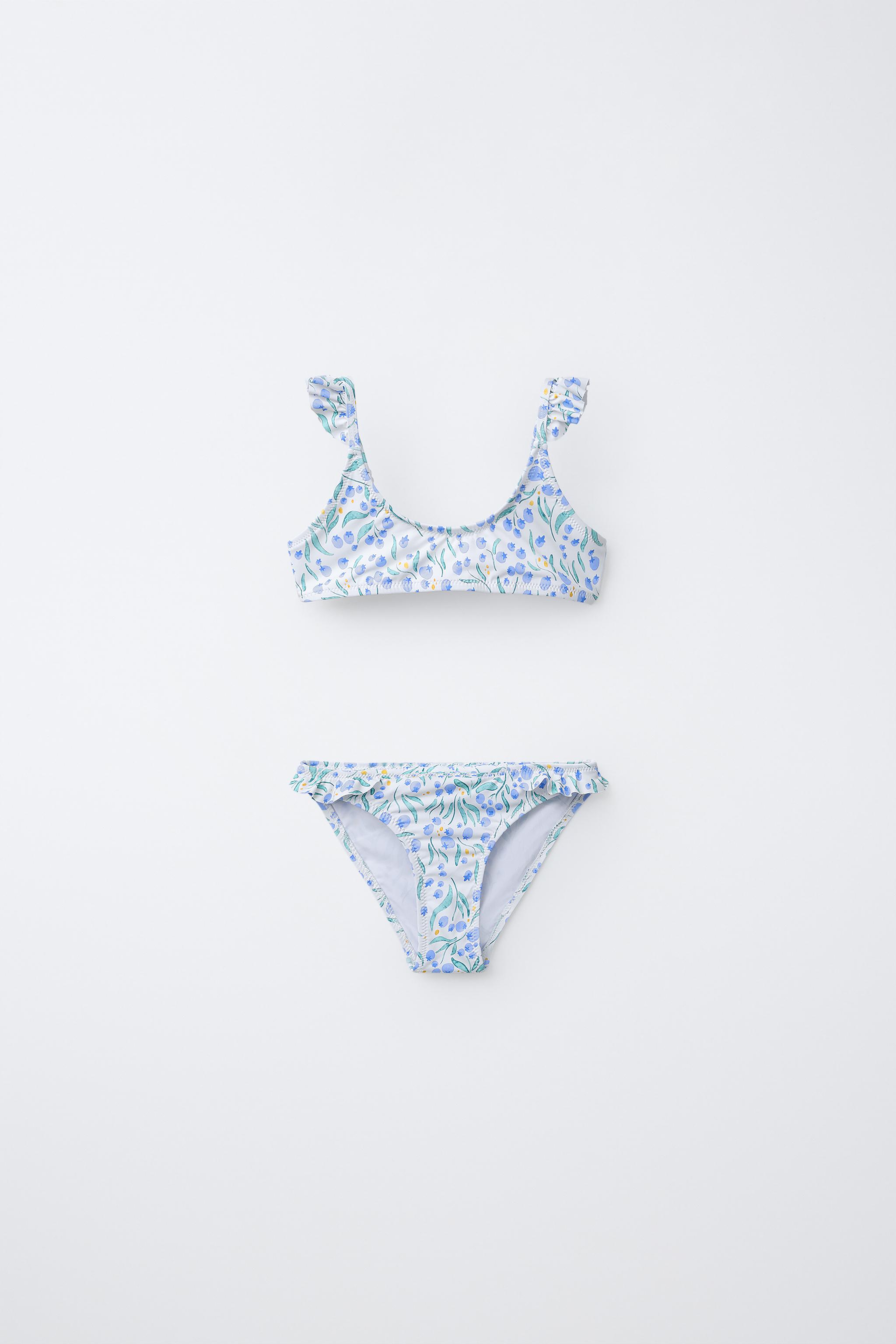 AGES 6-14 / LEAF PRINT BIKINI
